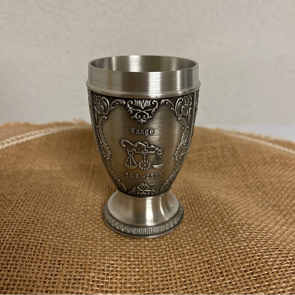 Best gift Vintage 1989s West Germany Waage Tin Cup /Mug signed